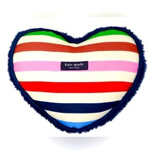 NWT • Kate Spade New York • Adventure Stripe • Plush • Heart Squeaker • Dog Toy